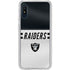 NFL Las Vegas Raiders White Striped Galaxy A10e Clear Case