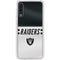 NFL Las Vegas Raiders White Striped Galaxy A50 Clear Case