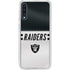 NFL Las Vegas Raiders White Striped Galaxy A50 Clear Case