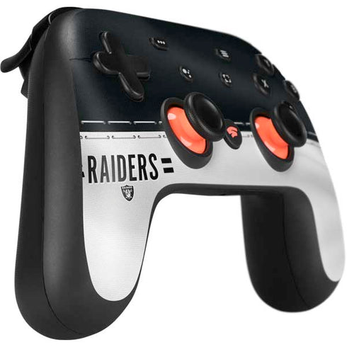 NFL Las Vegas Raiders White Striped Google Stadia Controller Skin