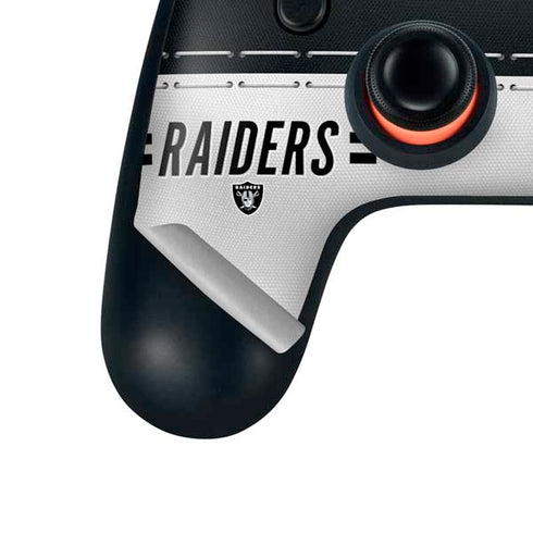 NFL Las Vegas Raiders White Striped Google Stadia Controller Skin