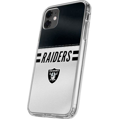 NFL Las Vegas Raiders White Striped iPhone 11 Clear Case