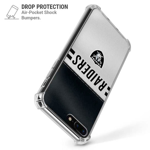 NFL Las Vegas Raiders White Striped iPhone 7/8 Plus Clear Case