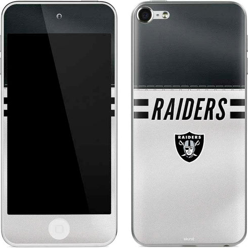 NFL Las Vegas Raiders White Striped Apple iPod Skin