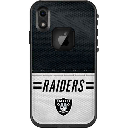 NFL Las Vegas Raiders White Striped LifeProof Fre iPhone Skin