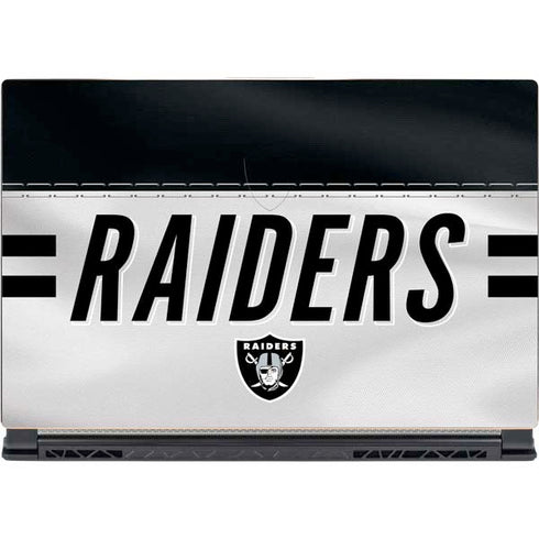 NFL Las Vegas Raiders White Striped MSI GS65 Stealth Laptop Skin