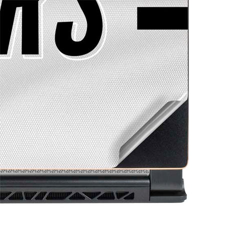NFL Las Vegas Raiders White Striped MSI GS65 Stealth Laptop Skin