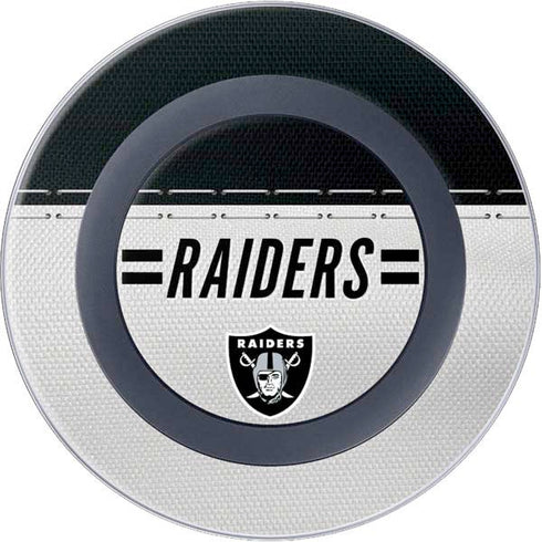 NFL Las Vegas Raiders White Striped Wireless Charger Skin