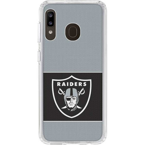 NFL Las Vegas Raiders Zone Block Galaxy A20 Clear Case