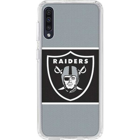 NFL Las Vegas Raiders Zone Block Galaxy A50 Clear Case