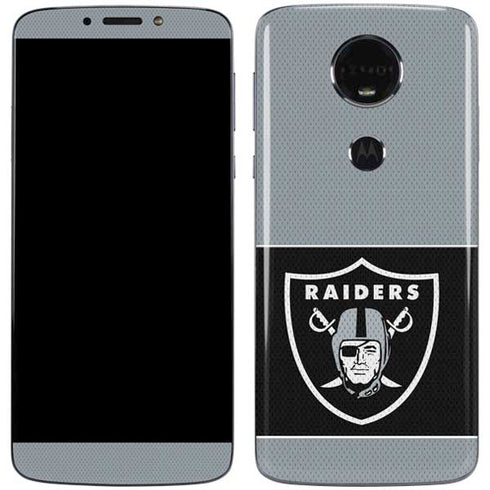 NFL Las Vegas Raiders Zone Block Moto E5 Plus Skin