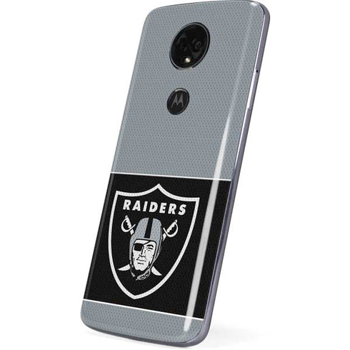 NFL Las Vegas Raiders Zone Block Moto E5 Plus Skin