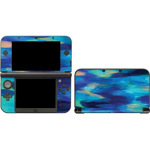 Etta Vee Ocean Blue Brush Stroke 3DS XL 2015 Skin