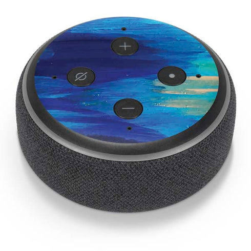 Etta Vee Ocean Blue Brush Stroke Amazon Echo Dot Skin