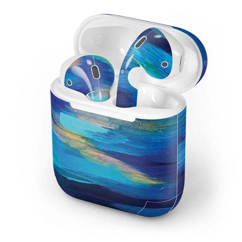 Etta Vee Ocean Blue Brush Stroke Apple AirPods Skin