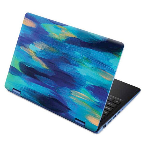 Etta Vee Ocean Blue Brush Stroke Aspire R11 11.6in Skin