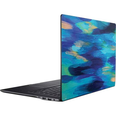 Etta Vee Ocean Blue Brush Stroke Ativ Book 9 (15.6in 2014) Skin