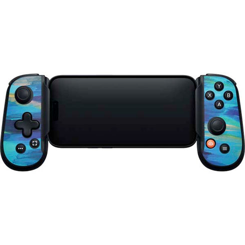 Ocean Blue Brush Stroke by Etta Vee Backbone One for iPhone Game Controller Skin