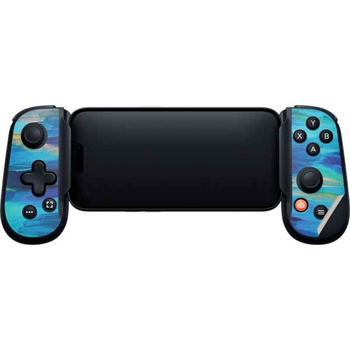 Ocean Blue Brush Stroke by Etta Vee Backbone One for iPhone Game Controller Skin