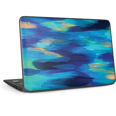 Ocean Blue Brush Stroke by Etta Vee HP Chromebook Skin