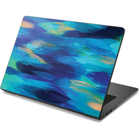 Etta Vee Ocean Blue Brush Stroke Dell Chromebook Skin