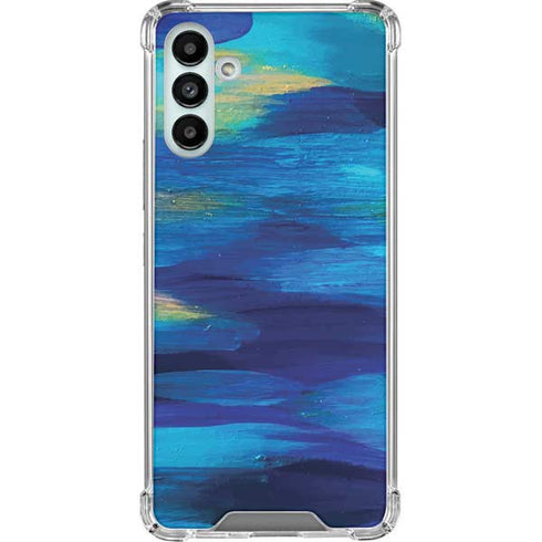 Etta Vee Ocean Blue Brush Stroke Galaxy A13 5G Clear Case