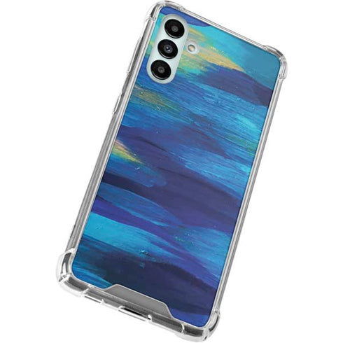 Etta Vee Ocean Blue Brush Stroke Galaxy A13 5G Clear Case
