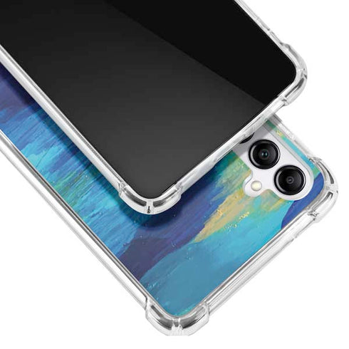 Etta Vee Ocean Blue Brush Stroke Galaxy A14 5G Clear Case