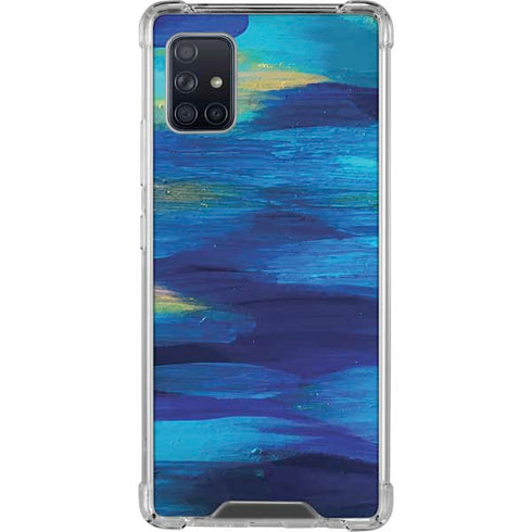 Etta Vee Ocean Blue Brush Stroke Galaxy A51 5G Clear Case