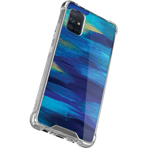 Etta Vee Ocean Blue Brush Stroke Galaxy A51 5G Clear Case