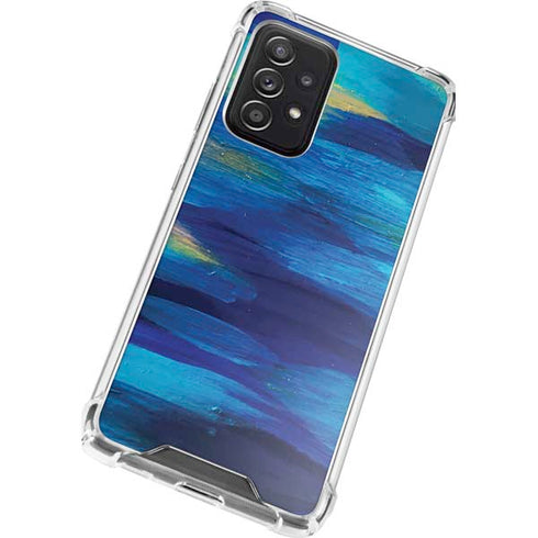 Etta Vee Ocean Blue Brush Stroke Galaxy A52 5G Clear Case
