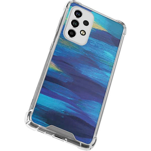 Etta Vee Ocean Blue Brush Stroke Galaxy A53 5G Clear Case