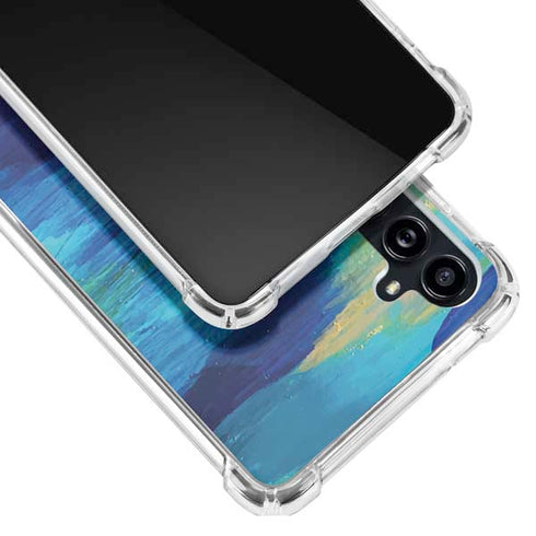 Ocean Blue Brush Stroke by Etta Vee Galaxy A54 5G Clear Case