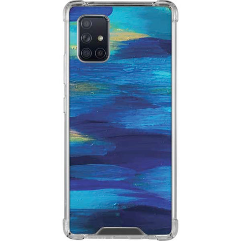 Etta Vee Ocean Blue Brush Stroke Galaxy A71 5G Clear Case