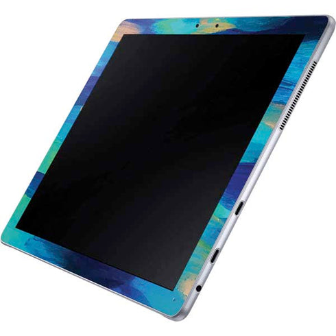Etta Vee Ocean Blue Brush Stroke Galaxy Book 12in Skin