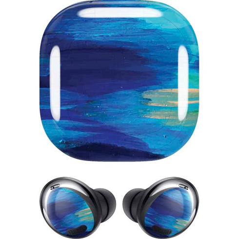Etta Vee Ocean Blue Brush Stroke Galaxy Buds Pro Skin