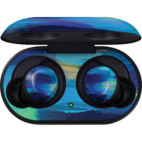 Etta Vee Ocean Blue Brush Stroke Galaxy Buds Skin