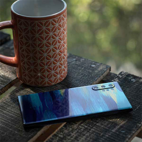 Etta Vee Ocean Blue Brush Stroke Galaxy Note 10 Plus Skin