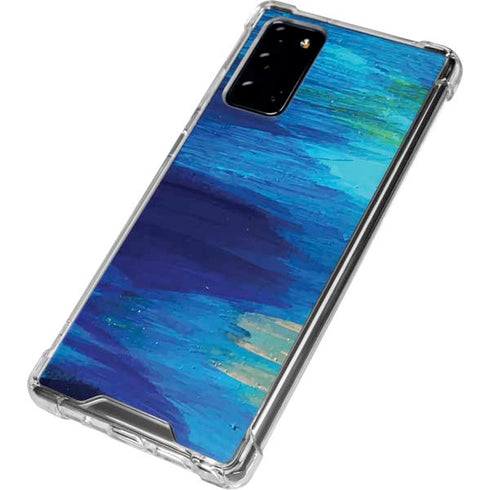 Etta Vee Ocean Blue Brush Stroke Galaxy Note20 5G Clear Case