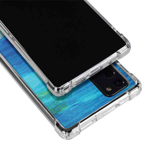 Etta Vee Ocean Blue Brush Stroke Galaxy Note20 5G Clear Case