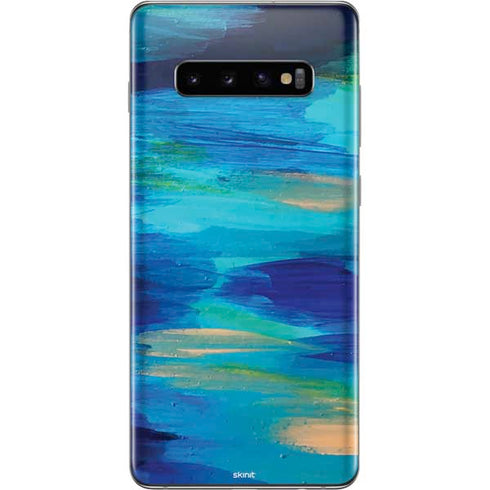 Etta Vee Ocean Blue Brush Stroke Galaxy S10 Plus Skin
