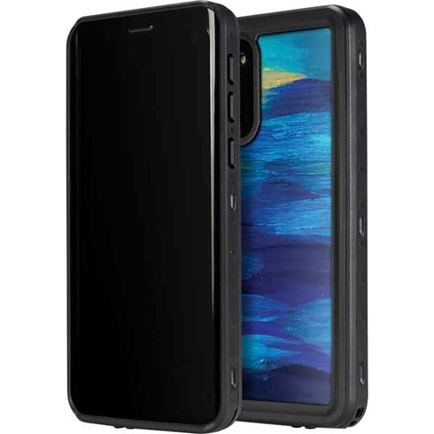 Etta Vee Ocean Blue Brush Stroke Galaxy S20 Plus Waterproof Case