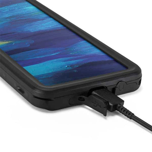 Etta Vee Ocean Blue Brush Stroke Galaxy S20 Plus Waterproof Case