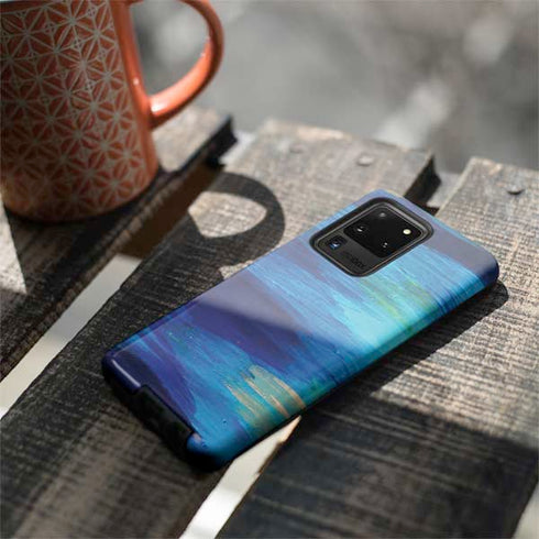 Etta Vee Ocean Blue Brush Stroke Galaxy S20 Ultra 5G Pro Case