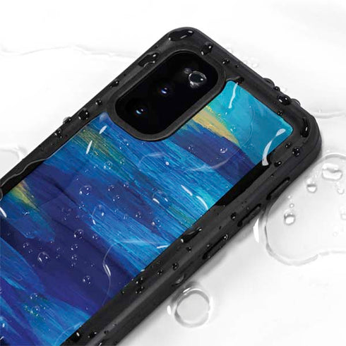 Etta Vee Ocean Blue Brush Stroke Galaxy S20 Waterproof Case