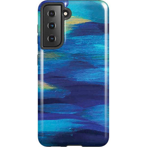 Etta Vee Ocean Blue Brush Stroke Galaxy S21 5G Pro Case