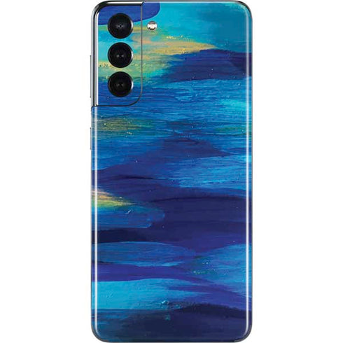 Etta Vee Ocean Blue Brush Stroke Galaxy S21 5G Skin