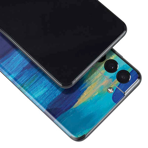 Etta Vee Ocean Blue Brush Stroke Galaxy S21 5G Skin