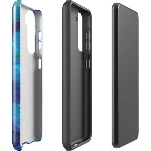 Etta Vee Ocean Blue Brush Stroke Galaxy S21 FE Pro Case