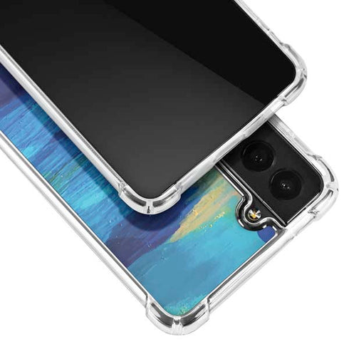 Etta Vee Ocean Blue Brush Stroke Galaxy S21 Plus 5G Clear Case